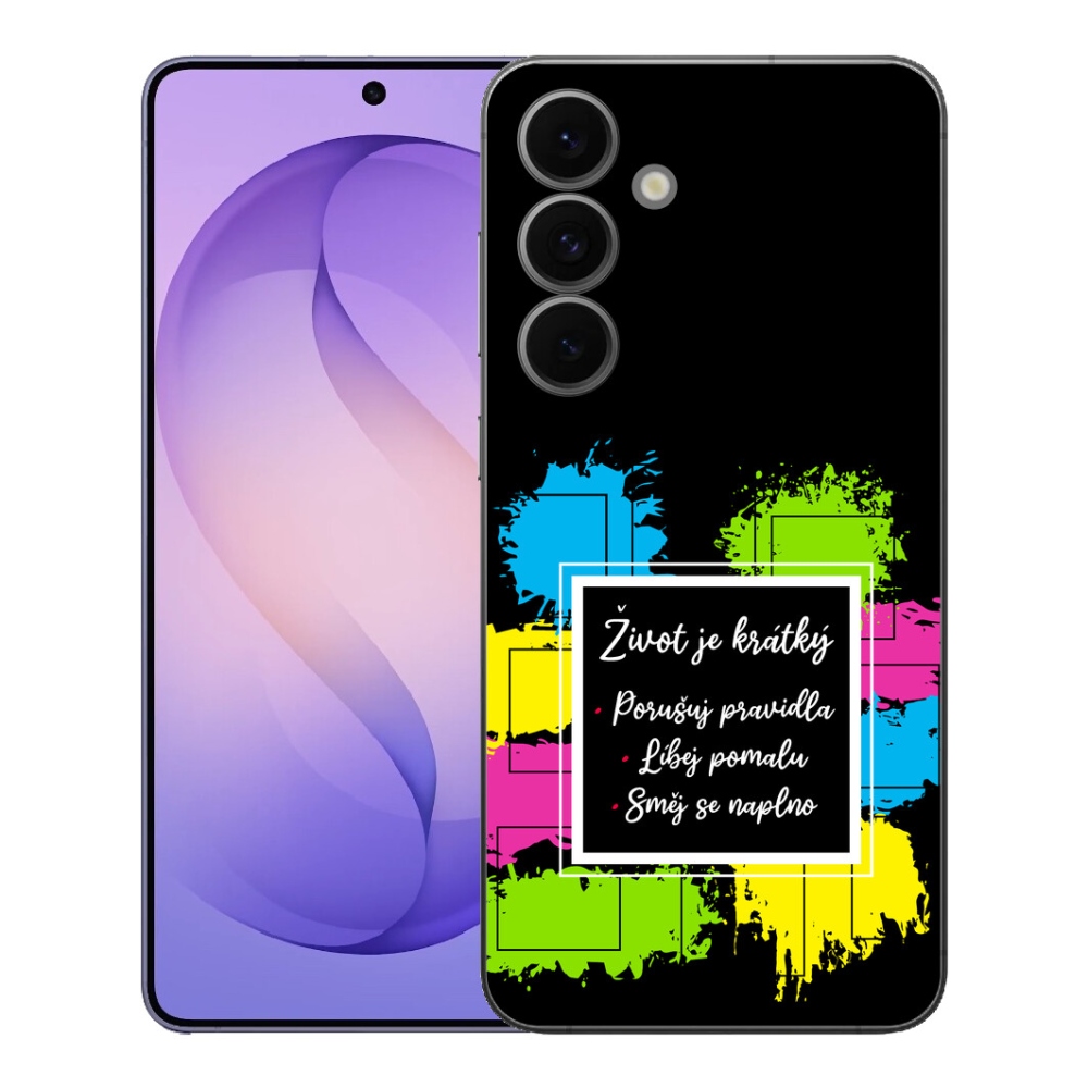 Gelový kryt mmCase na Samsung Galaxy S26 FE - citát 5 černé pozadí