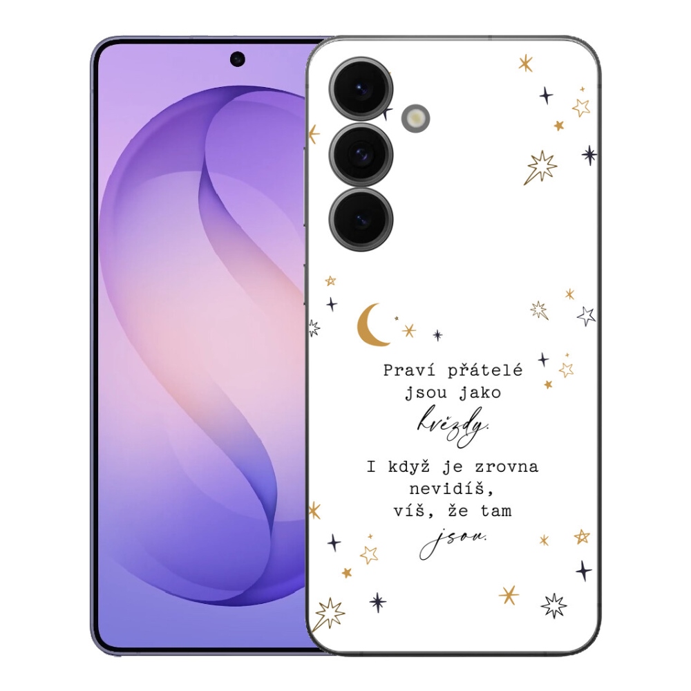 Gelový kryt mmCase na Samsung Galaxy S26 FE - citát 6 bílé pozadí