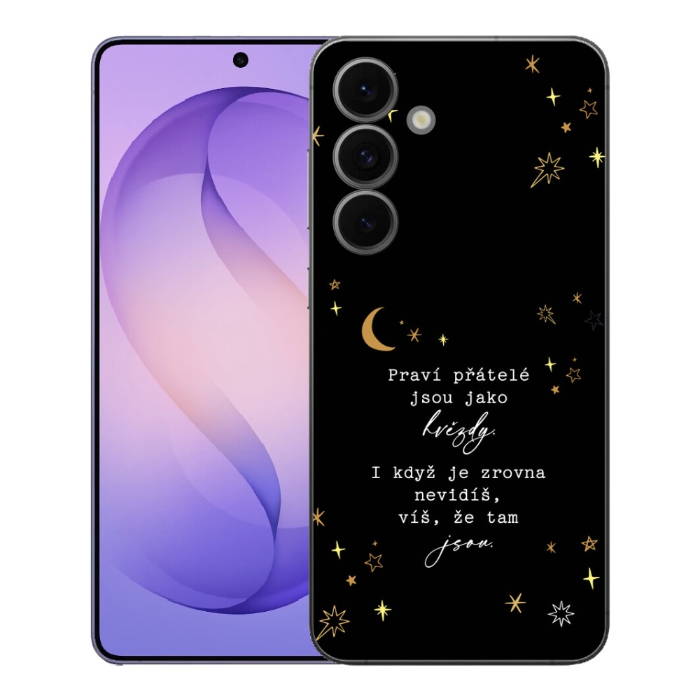 Gelový kryt mmCase na Samsung Galaxy S26 FE - citát 6 černé pozadí