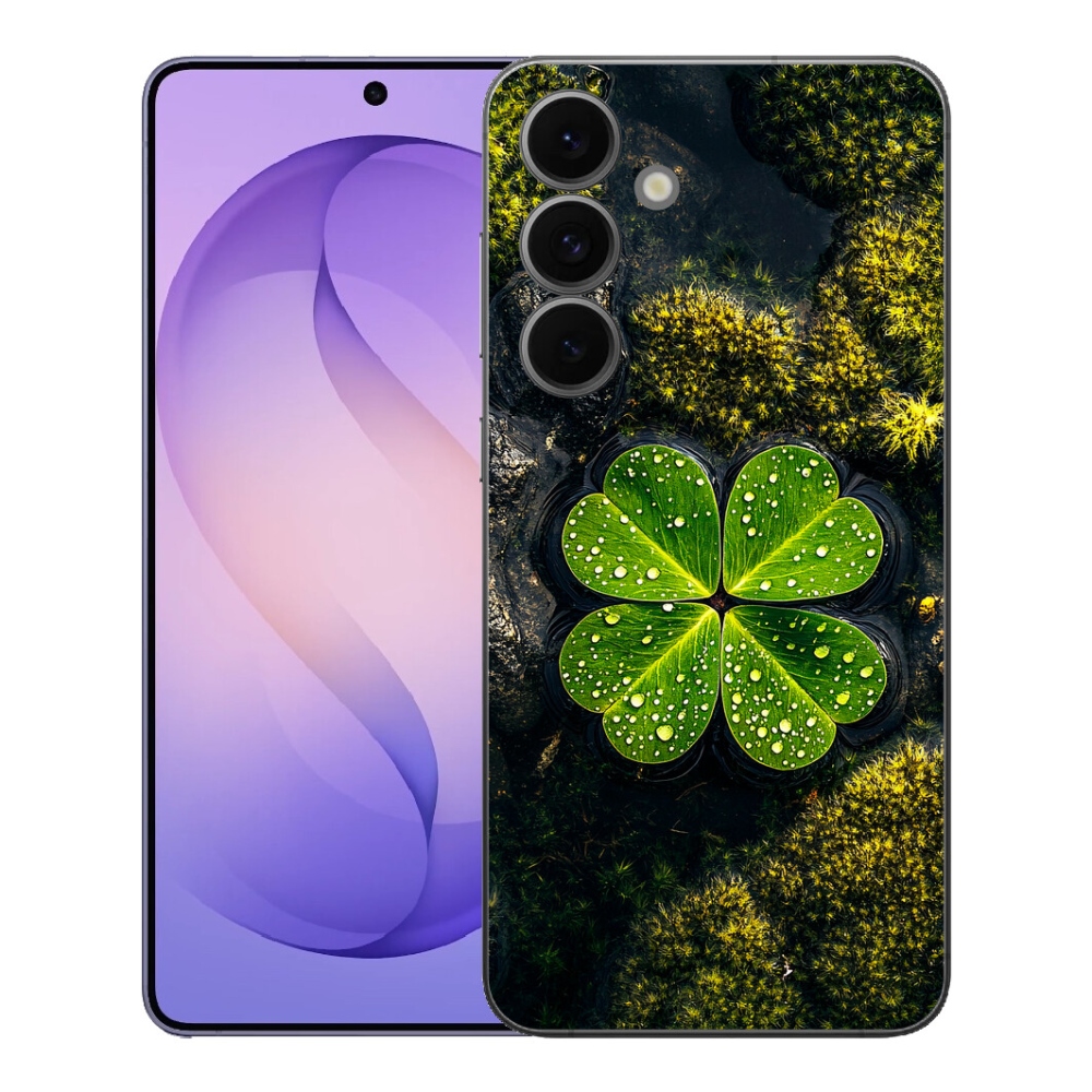 Gelový kryt mmCase na Samsung Galaxy S26 FE - čtyřlístek