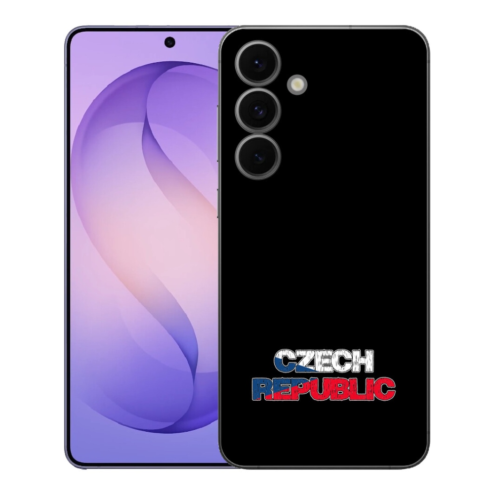 Gelový kryt mmCase na Samsung Galaxy S26 FE - Czech Republic černé pozadí