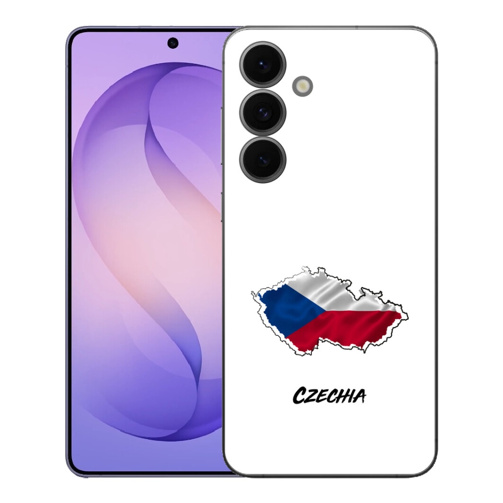 Gelový kryt mmCase na Samsung Galaxy S26 FE - Czechia bílé pozadí