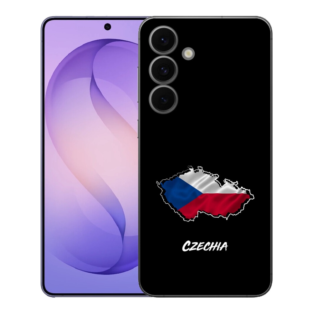 Gelový kryt mmCase na Samsung Galaxy S26 FE - Czechia černé pozadí