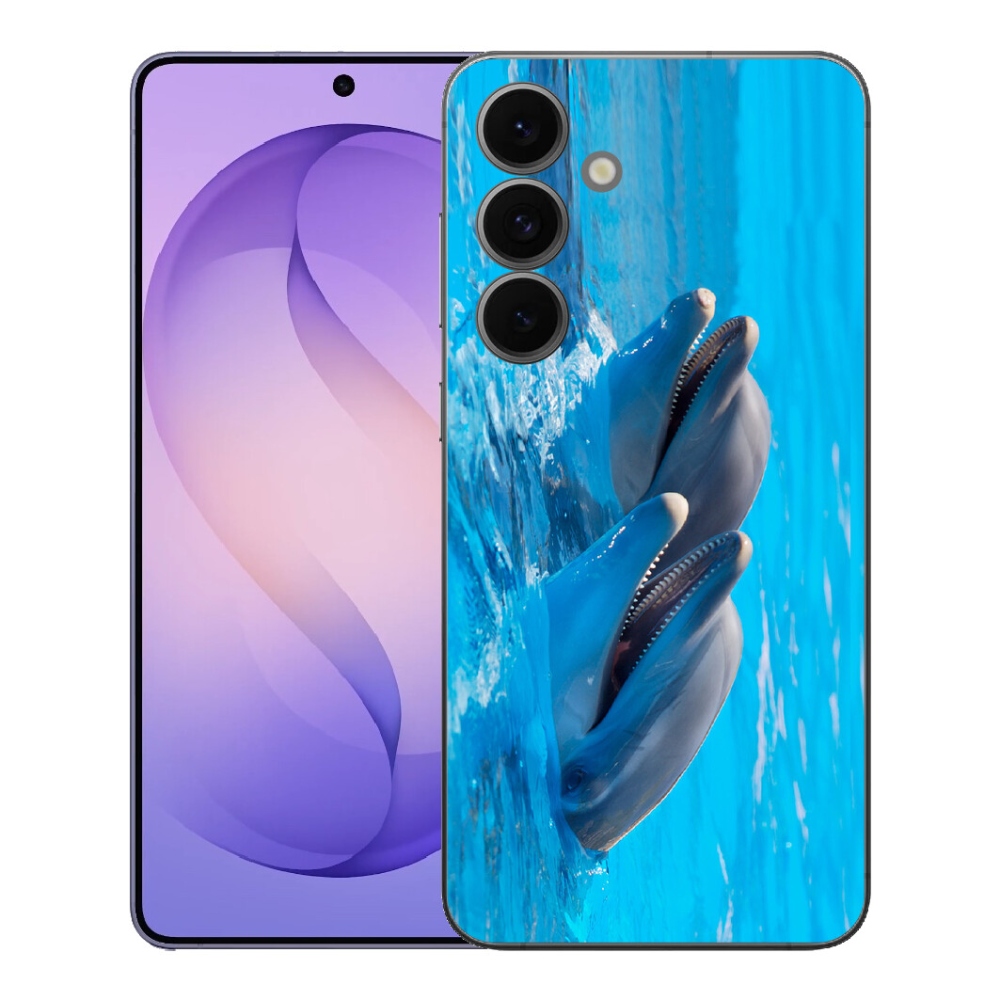 Gelový kryt mmCase na Samsung Galaxy S26 FE - delfíni