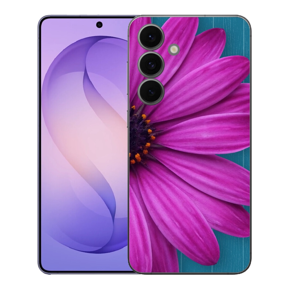Gelový kryt mmCase na Samsung Galaxy S26 FE - fialová kopretina