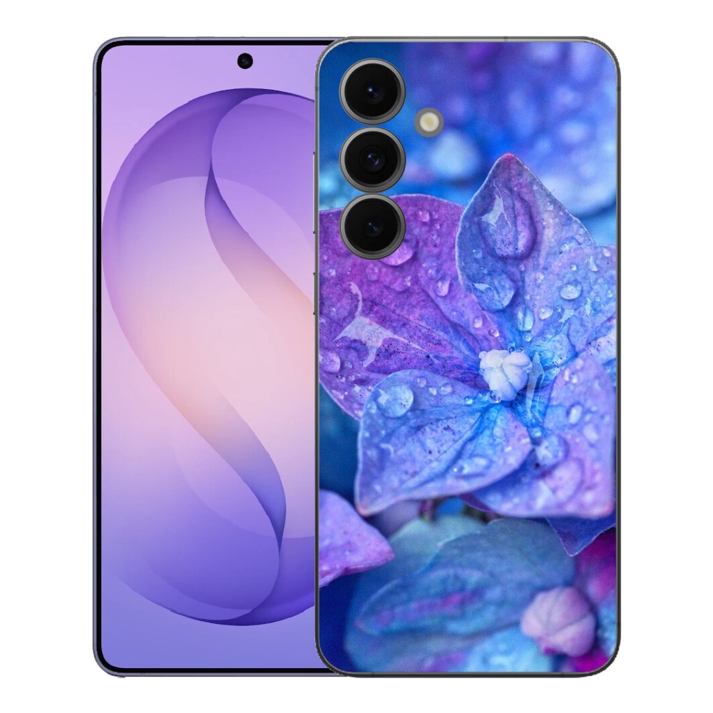 Gelový kryt mmCase na Samsung Galaxy S26 FE - fialový květ