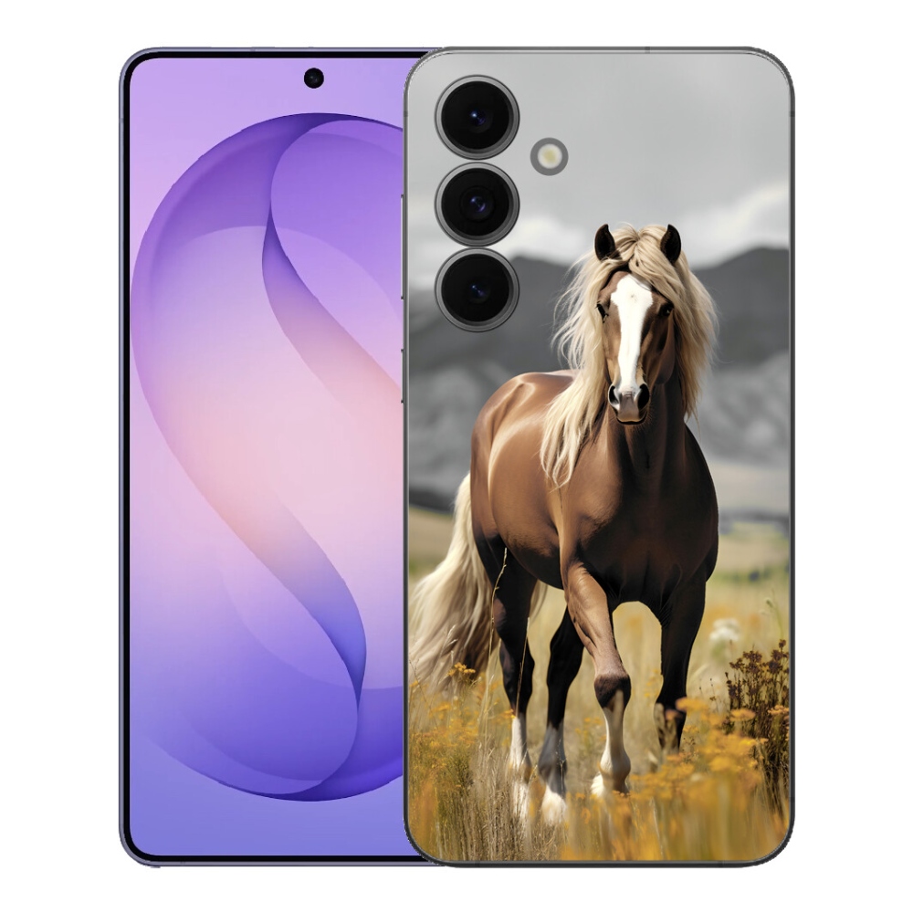 Gelový kryt mmCase na Samsung Galaxy S26 FE - hnědý kůň 1