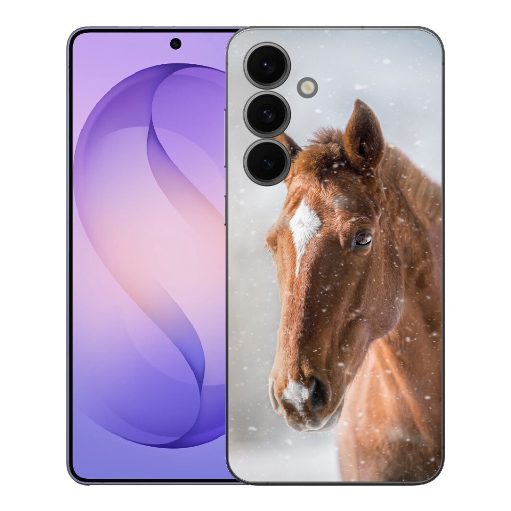 Gelový kryt mmCase na Samsung Galaxy S26 FE - hnědý kůň 2