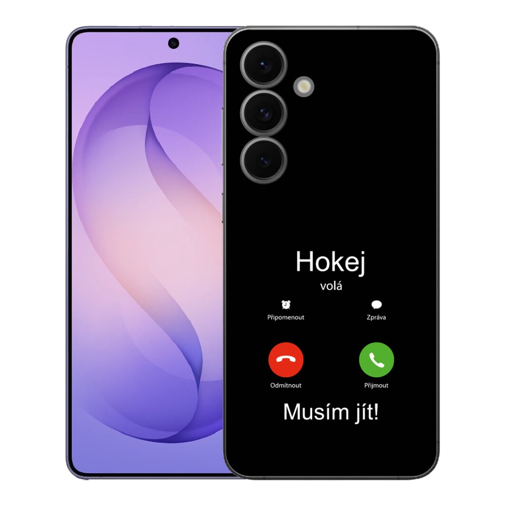 Gelový kryt mmCase na Samsung Galaxy S26 FE - hokej volá černé pozadí