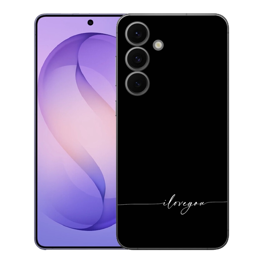 Gelový kryt mmCase na Samsung Galaxy S26 FE - I love you černé pozadí