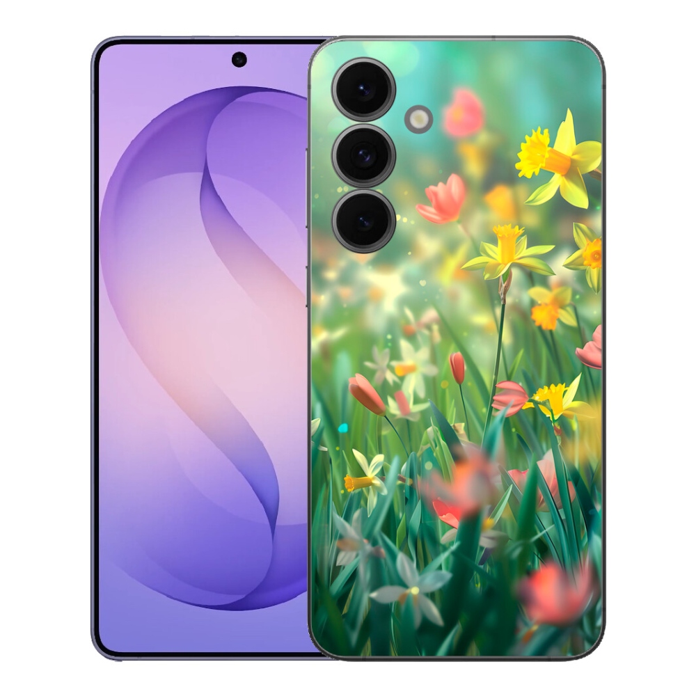 Gelový kryt mmCase na Samsung Galaxy S26 FE - jarní květy