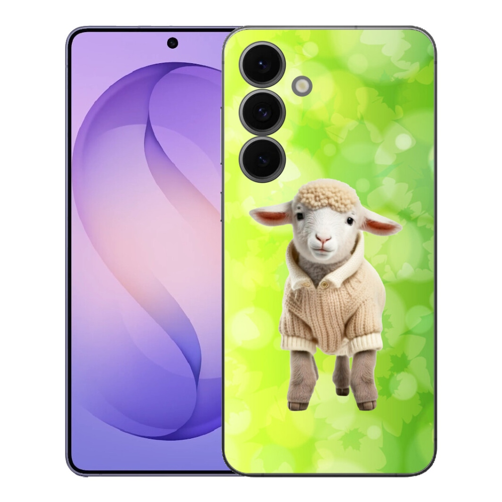 Gelový kryt mmCase na Samsung Galaxy S26 FE - jehně ve svetru