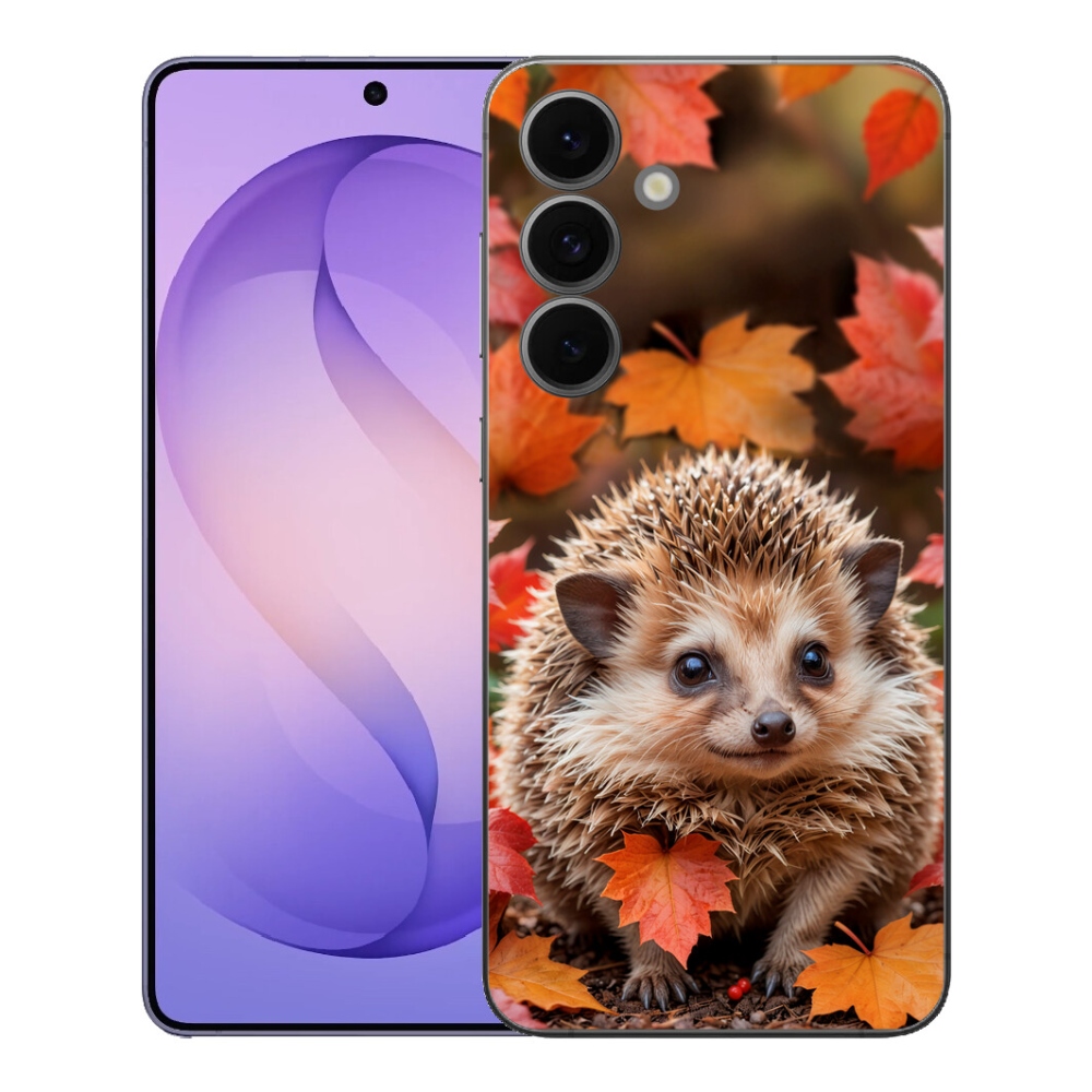 Gelový kryt mmCase na Samsung Galaxy S26 FE - ježek v listí