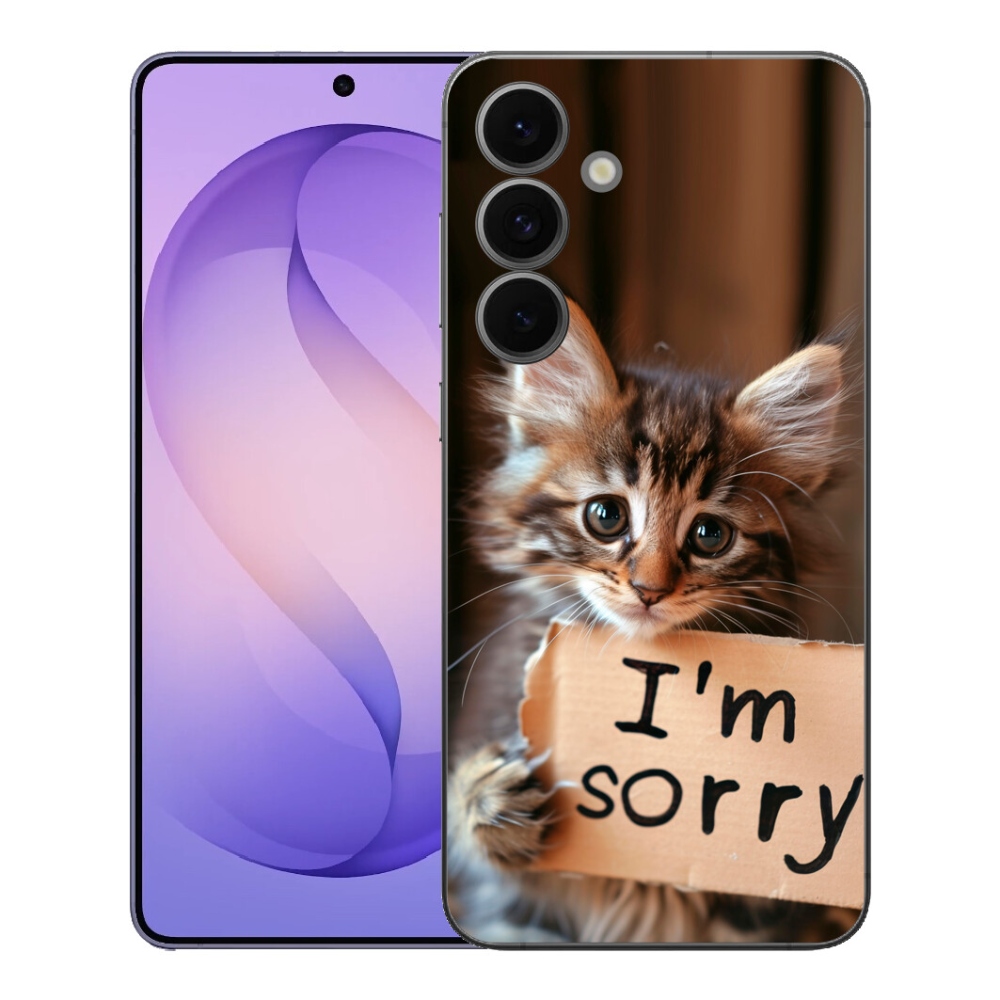 Gelový kryt mmCase na Samsung Galaxy S26 FE - kočíčí omluva