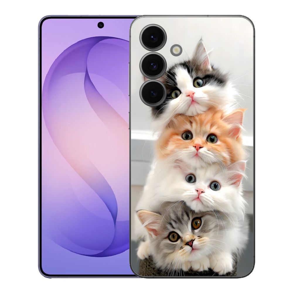 Gelový kryt mmCase na Samsung Galaxy S26 FE - kočičí parta