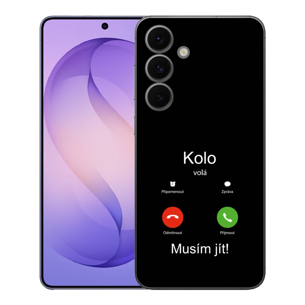 Gelový kryt mmCase na Samsung Galaxy S26 FE - kolo volá černé pozadí