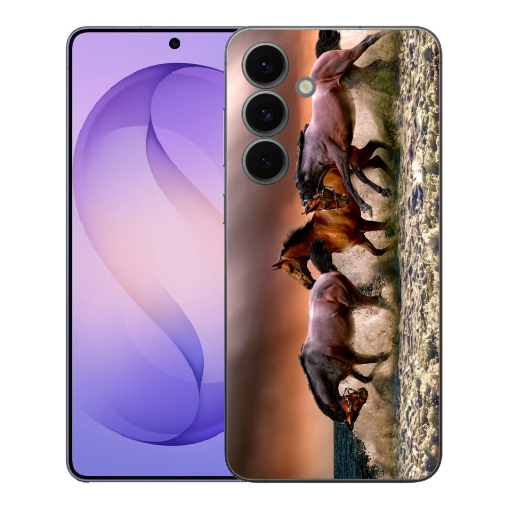 Gelový kryt mmCase na Samsung Galaxy S26 FE - koně 1