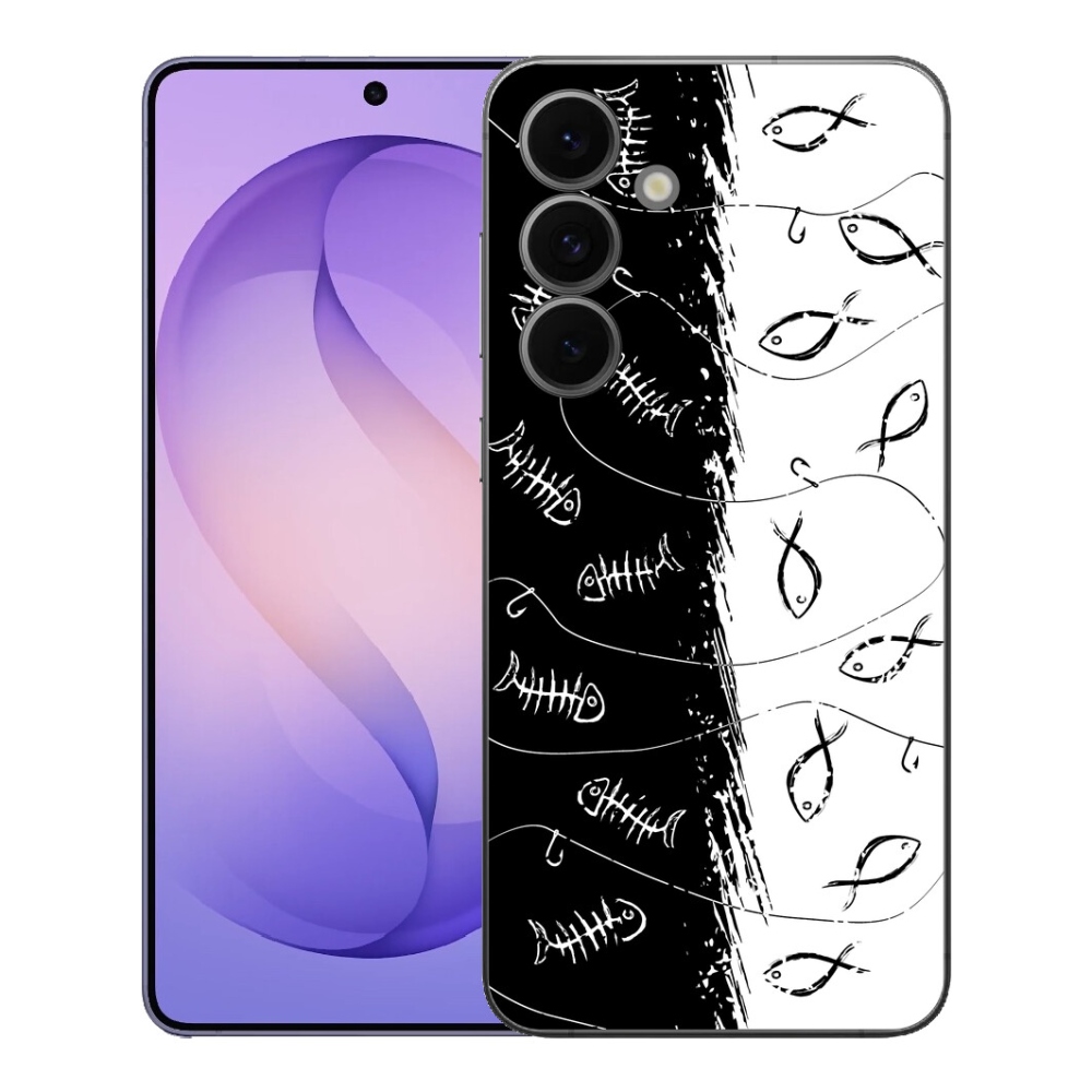 Gelový kryt mmCase na Samsung Galaxy S26 FE - kostry a rybky