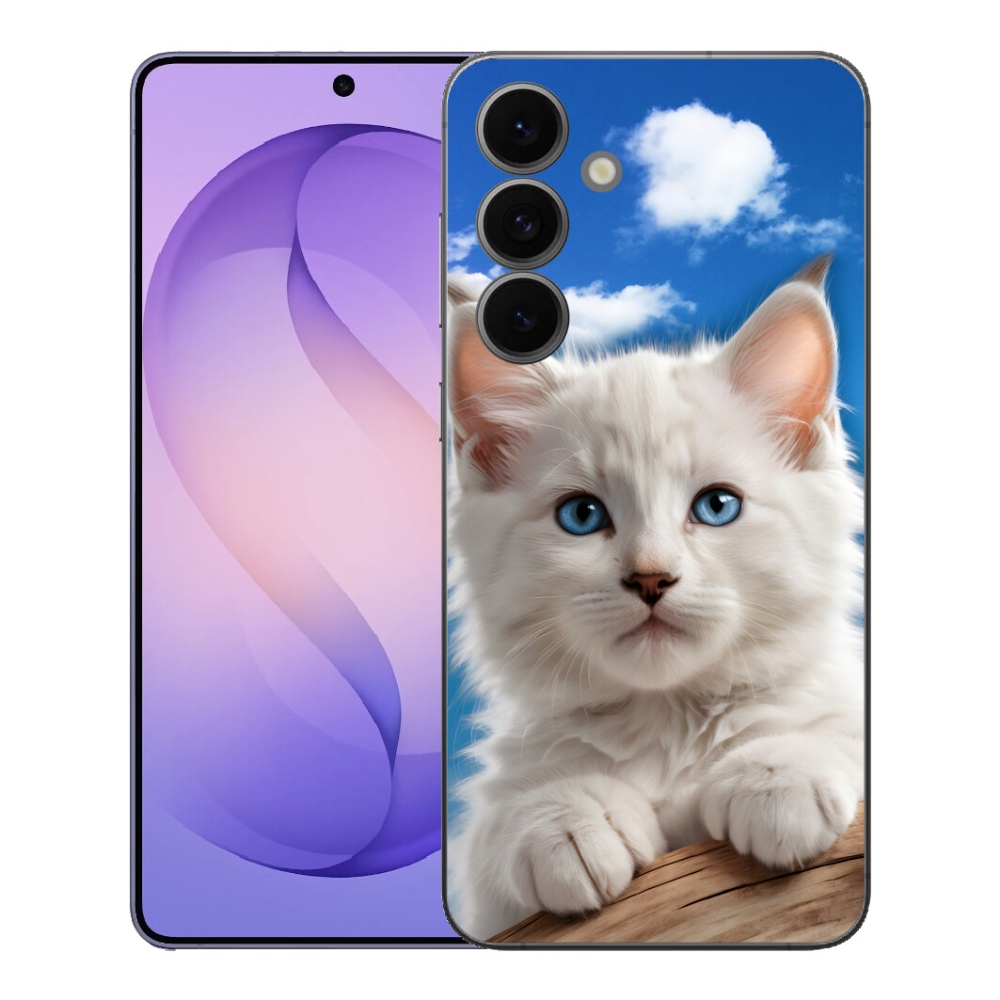 Gelový kryt mmCase na Samsung Galaxy S26 FE - kotě a oblaka