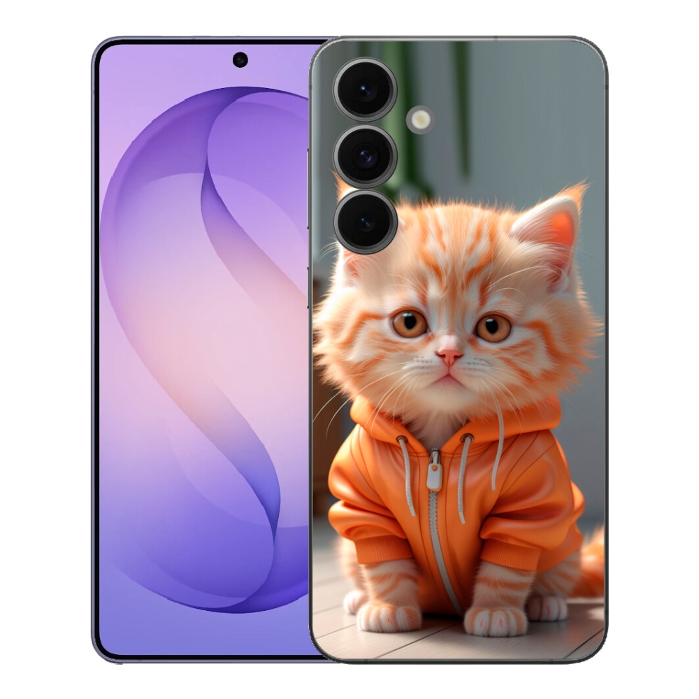 Gelový kryt mmCase na Samsung Galaxy S26 FE - kotě v mikině