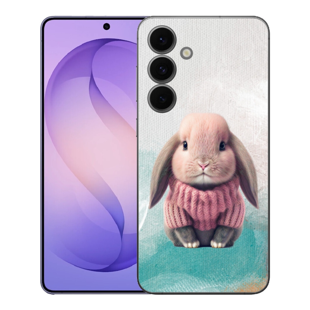 Gelový kryt mmCase na Samsung Galaxy S26 FE - králíček ve svetru
