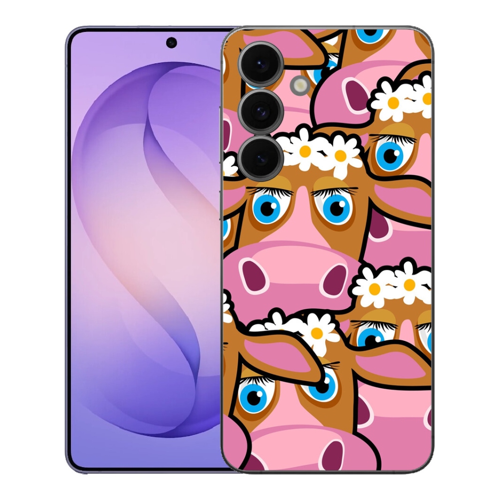 Gelový kryt mmCase na Samsung Galaxy S26 FE - kreslené kravičky