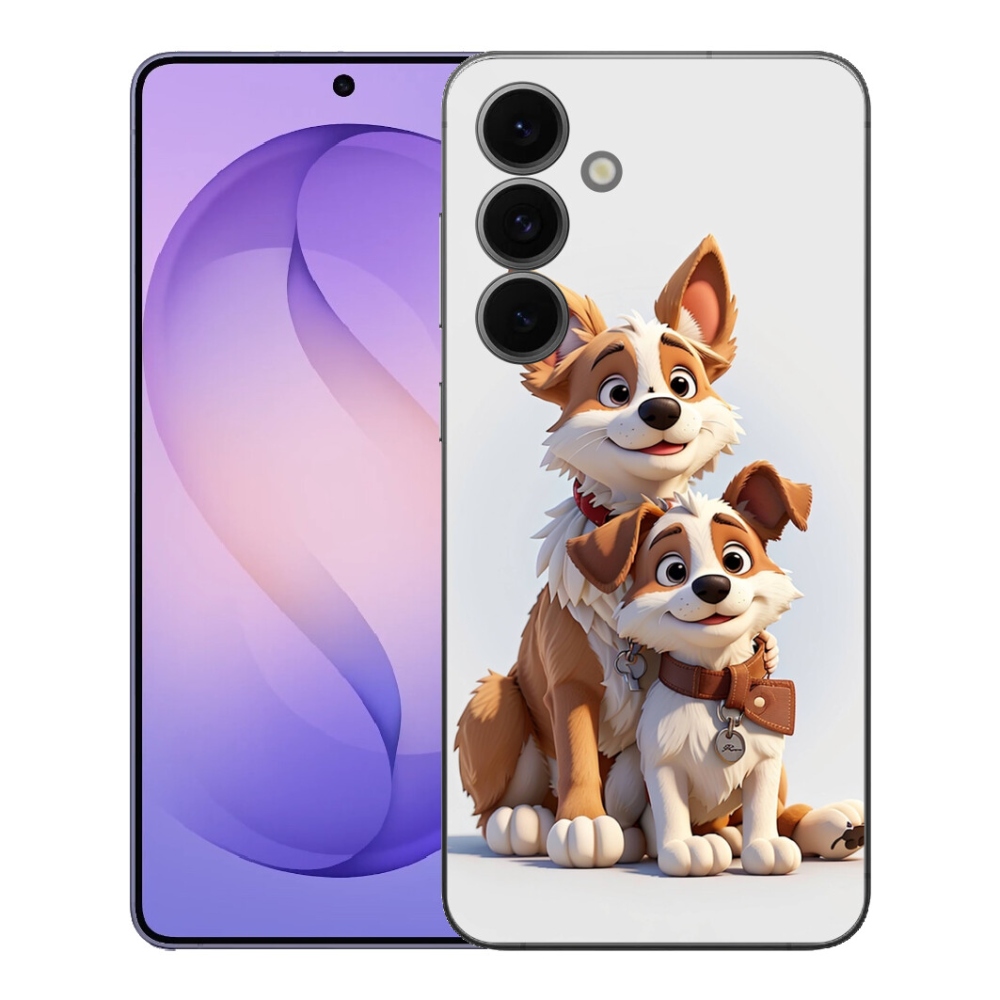 Gelový kryt mmCase na Samsung Galaxy S26 FE - kreslení psi