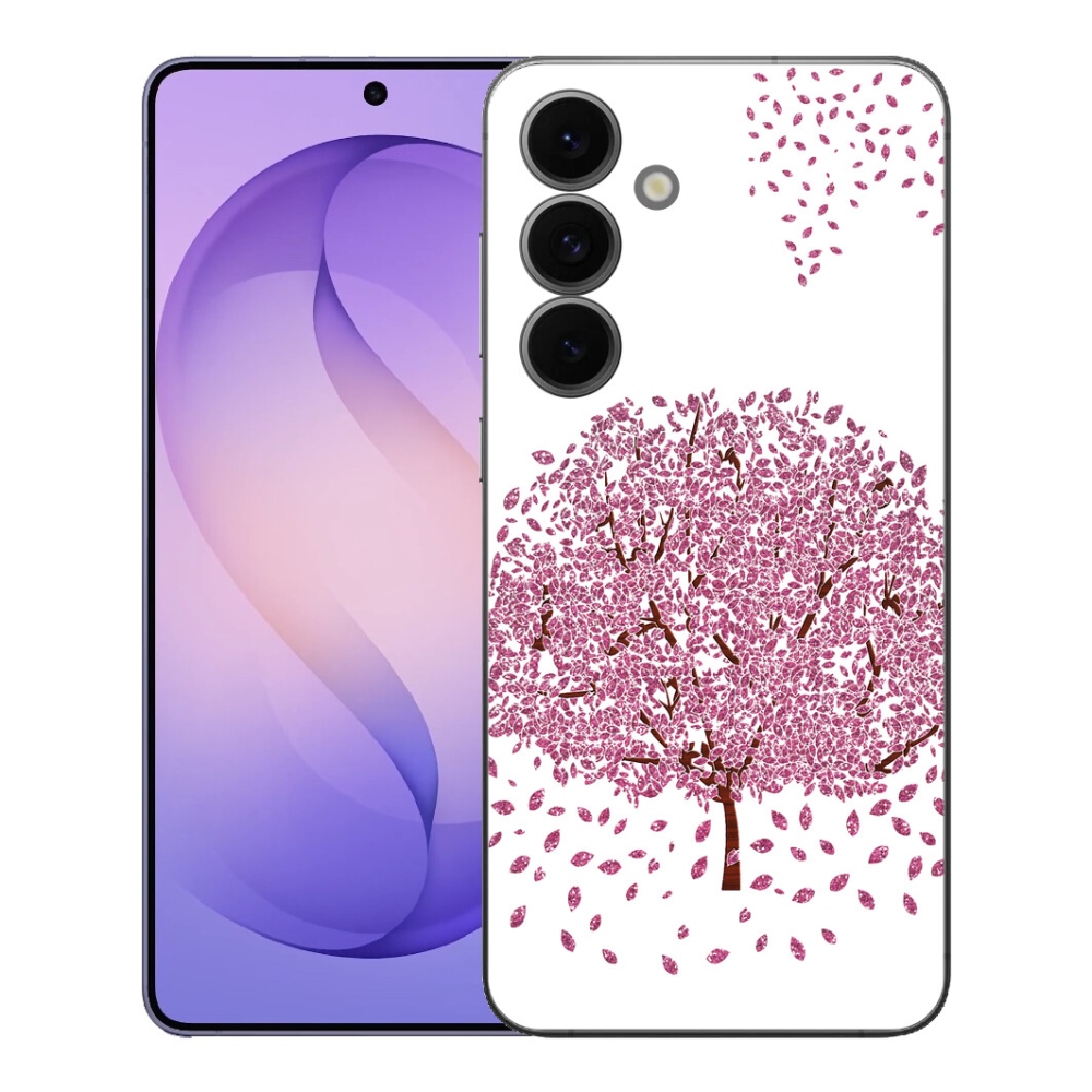 Gelový kryt mmCase na Samsung Galaxy S26 FE - kreslený strom s listy
