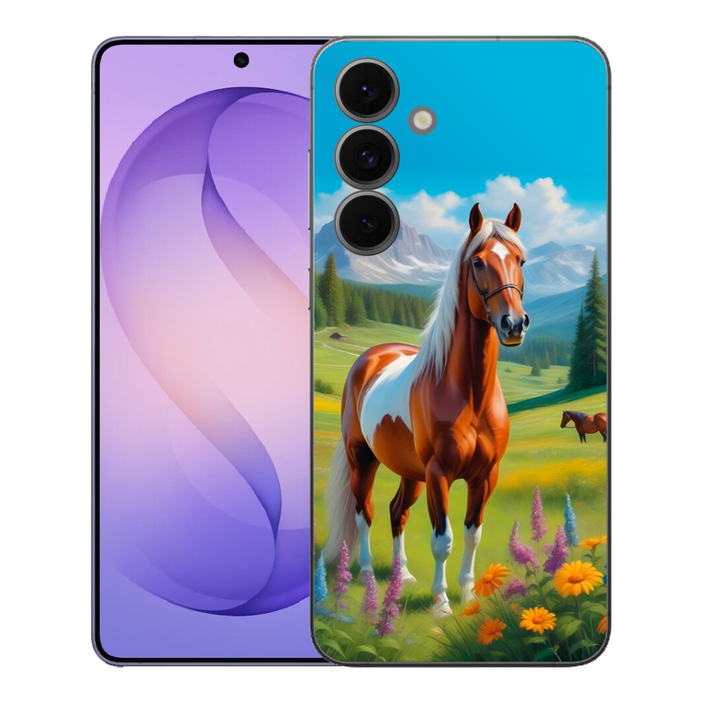 Gelový kryt mmCase na Samsung Galaxy S26 FE - kůň na louce
