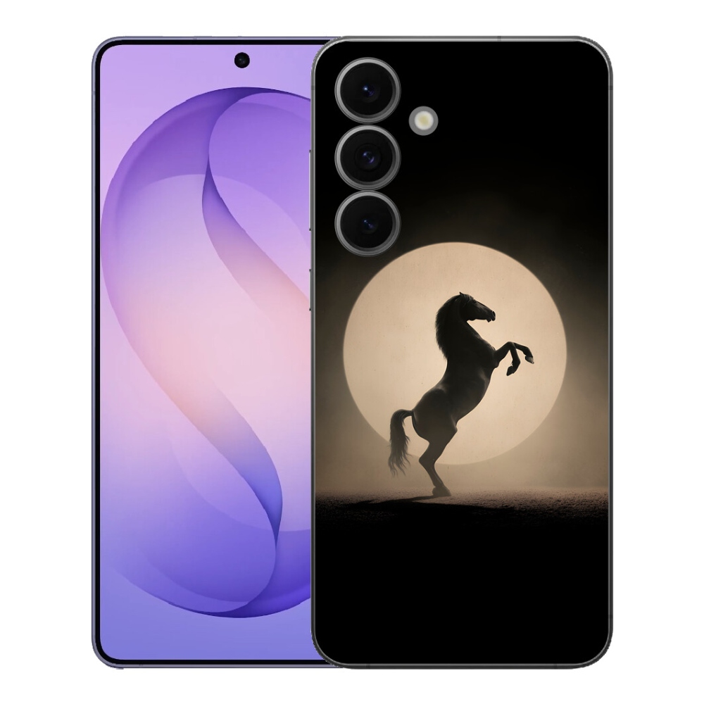 Gelový kryt mmCase na Samsung Galaxy S26 FE - kůň v siluetě