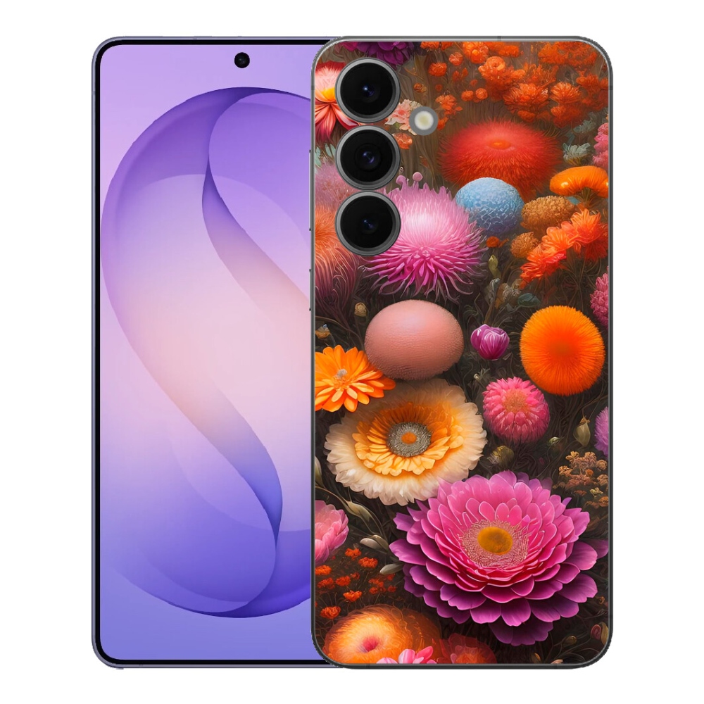 Gelový kryt mmCase na Samsung Galaxy S26 FE - květinová kompozice