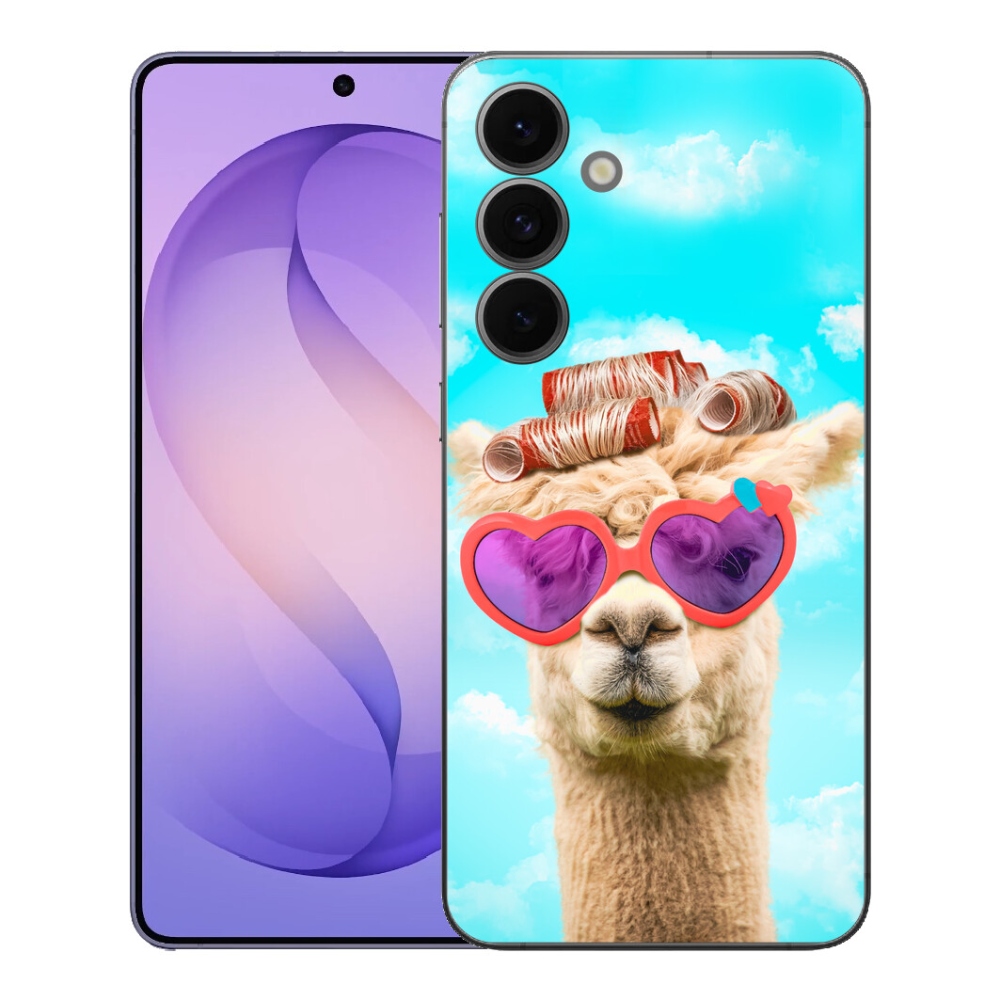 Gelový kryt mmCase na Samsung Galaxy S26 FE - lama s brýlemi