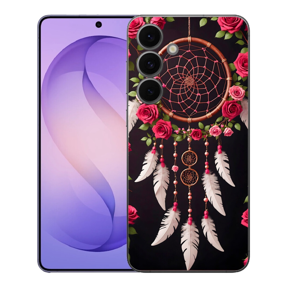 Gelový kryt mmCase na Samsung Galaxy S26 FE - lapač snů s růžemi