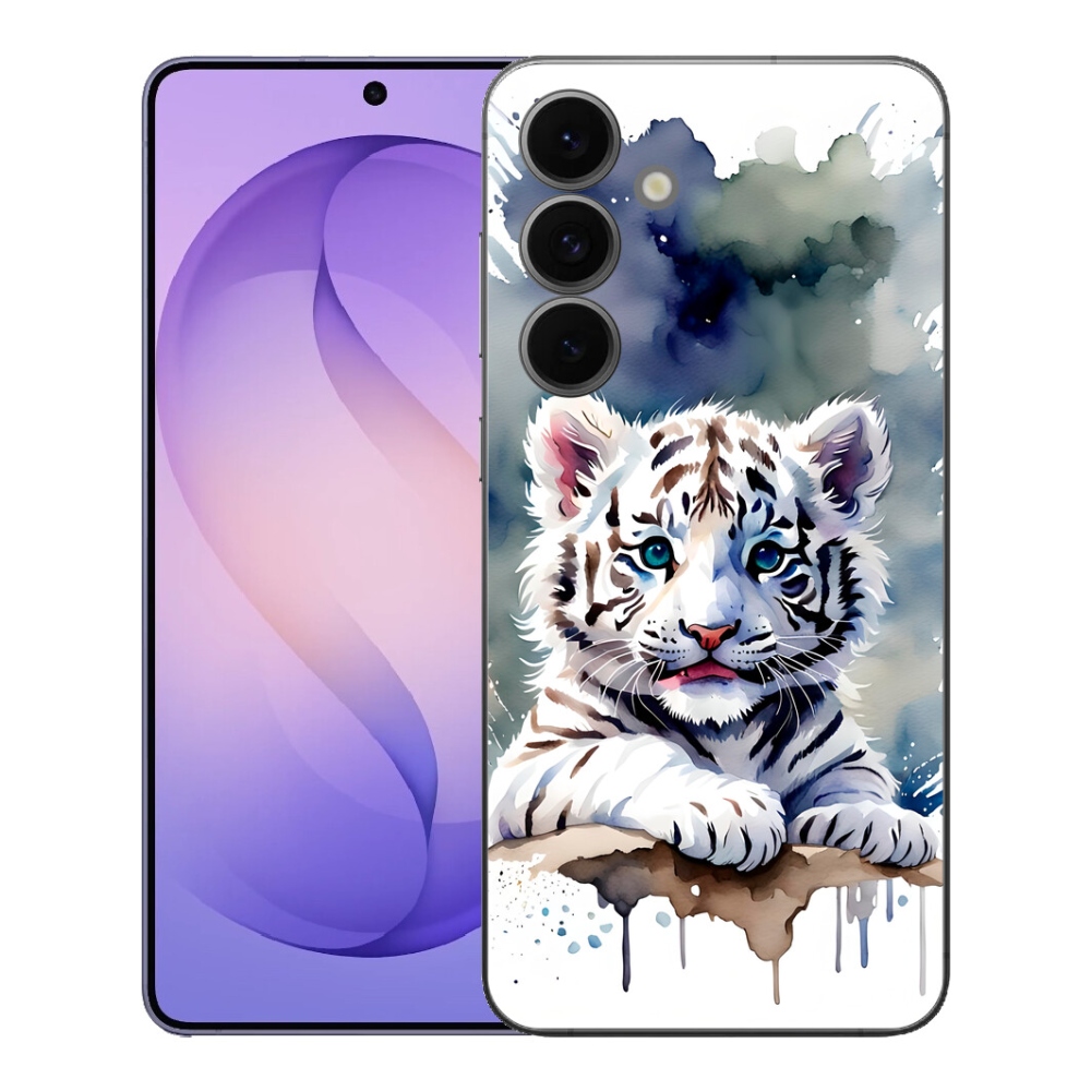 Gelový kryt mmCase na Samsung Galaxy S26 FE - mládě bílého tygra