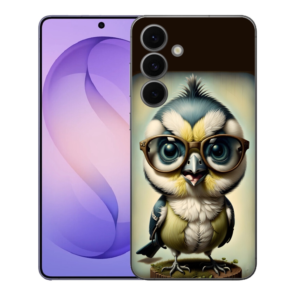Gelový kryt mmCase na Samsung Galaxy S26 FE - mládě s brýlemi