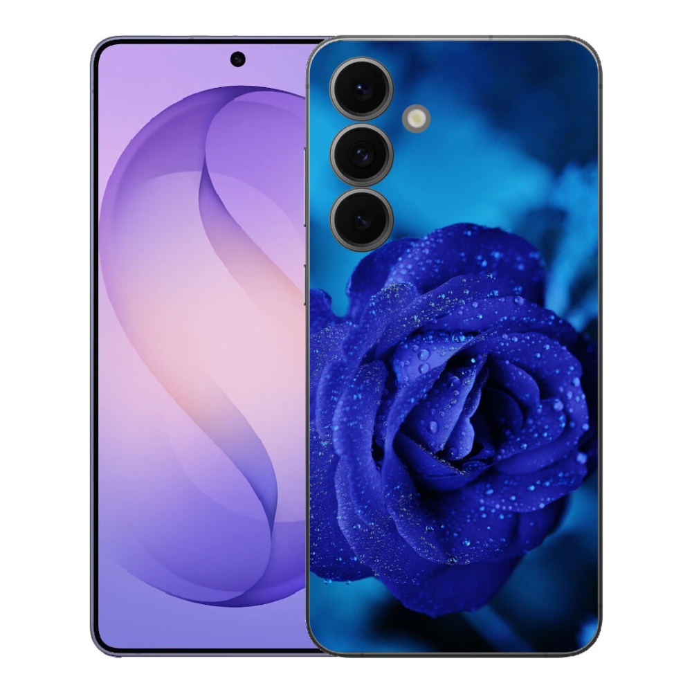 Gelový kryt mmCase na Samsung Galaxy S26 FE - modrá růže