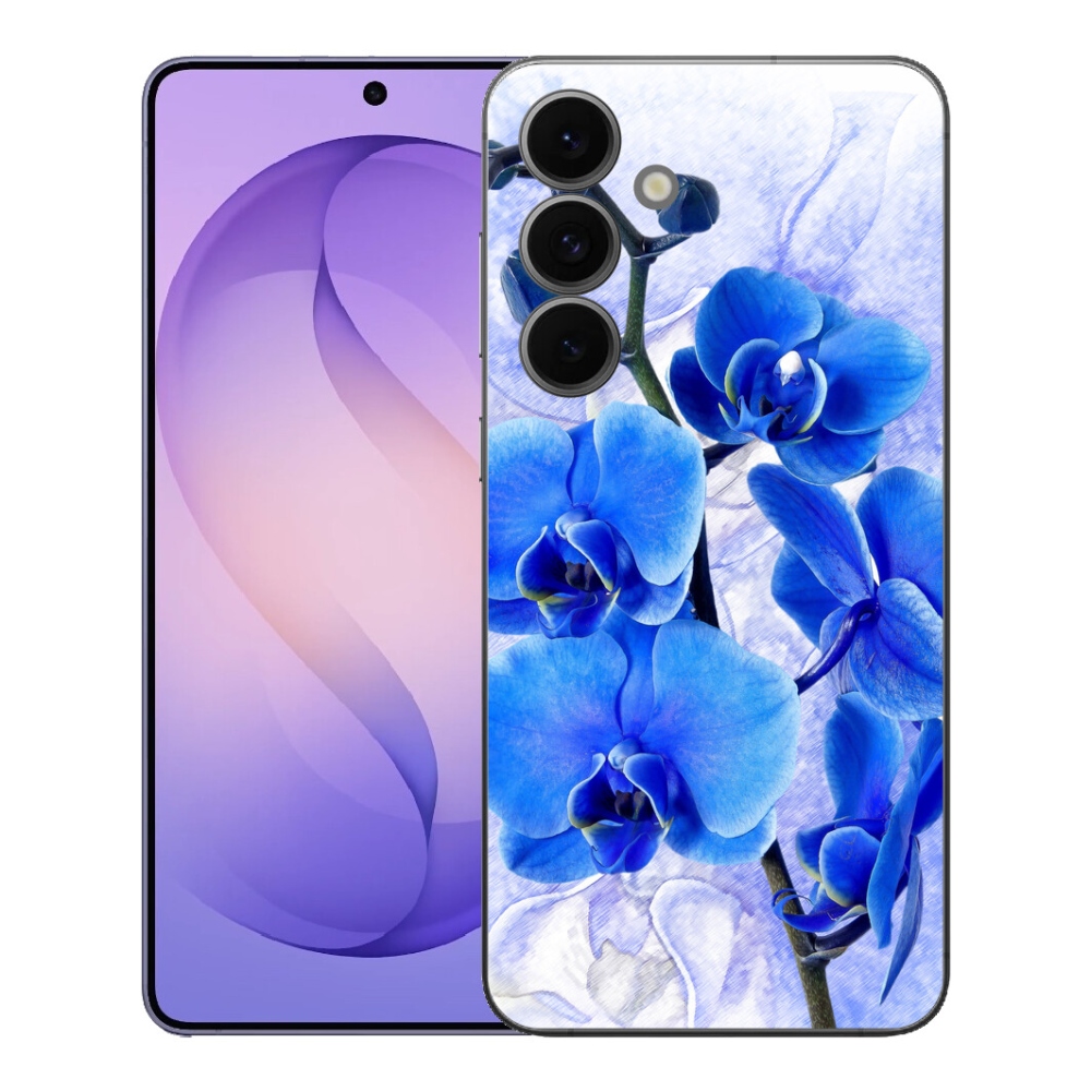 Gelový kryt mmCase na Samsung Galaxy S26 FE - modré květy