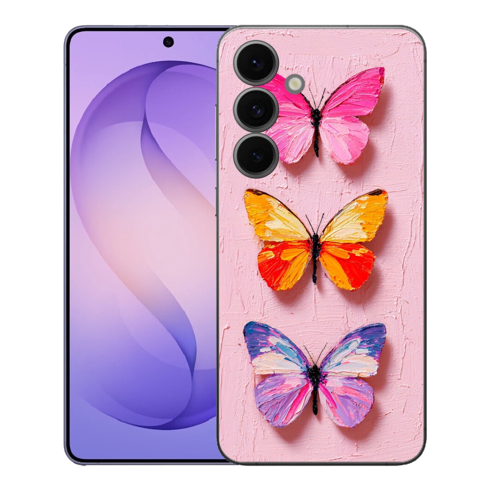 Gelový kryt mmCase na Samsung Galaxy S26 FE - motýlí trojice