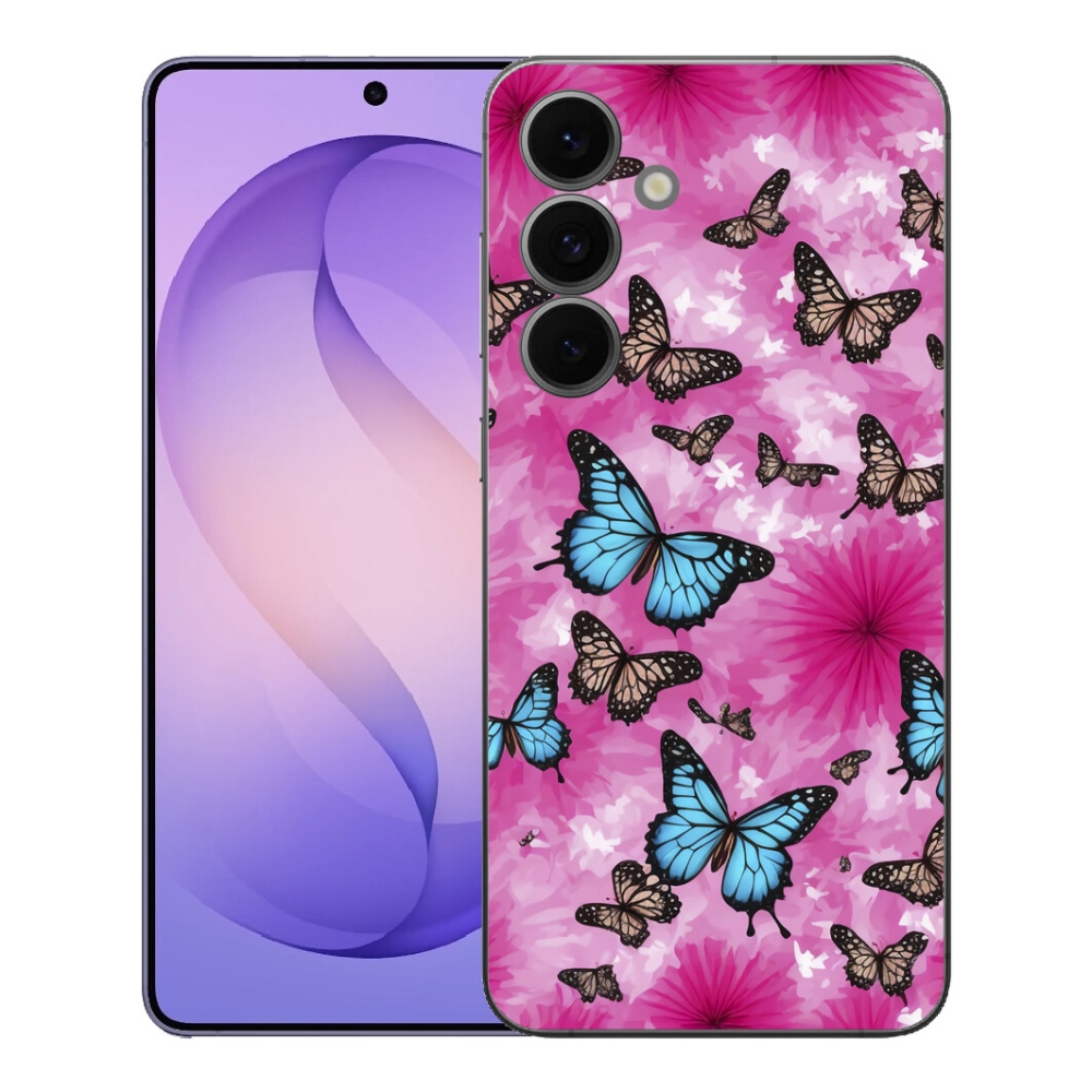 Gelový kryt mmCase na Samsung Galaxy S26 FE - motýlí zahrada