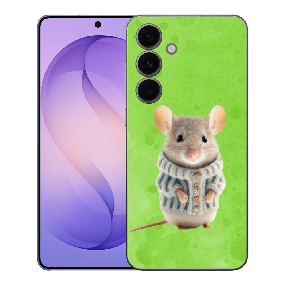 Gelový kryt mmCase na Samsung Galaxy S26 FE - myška ve svetru