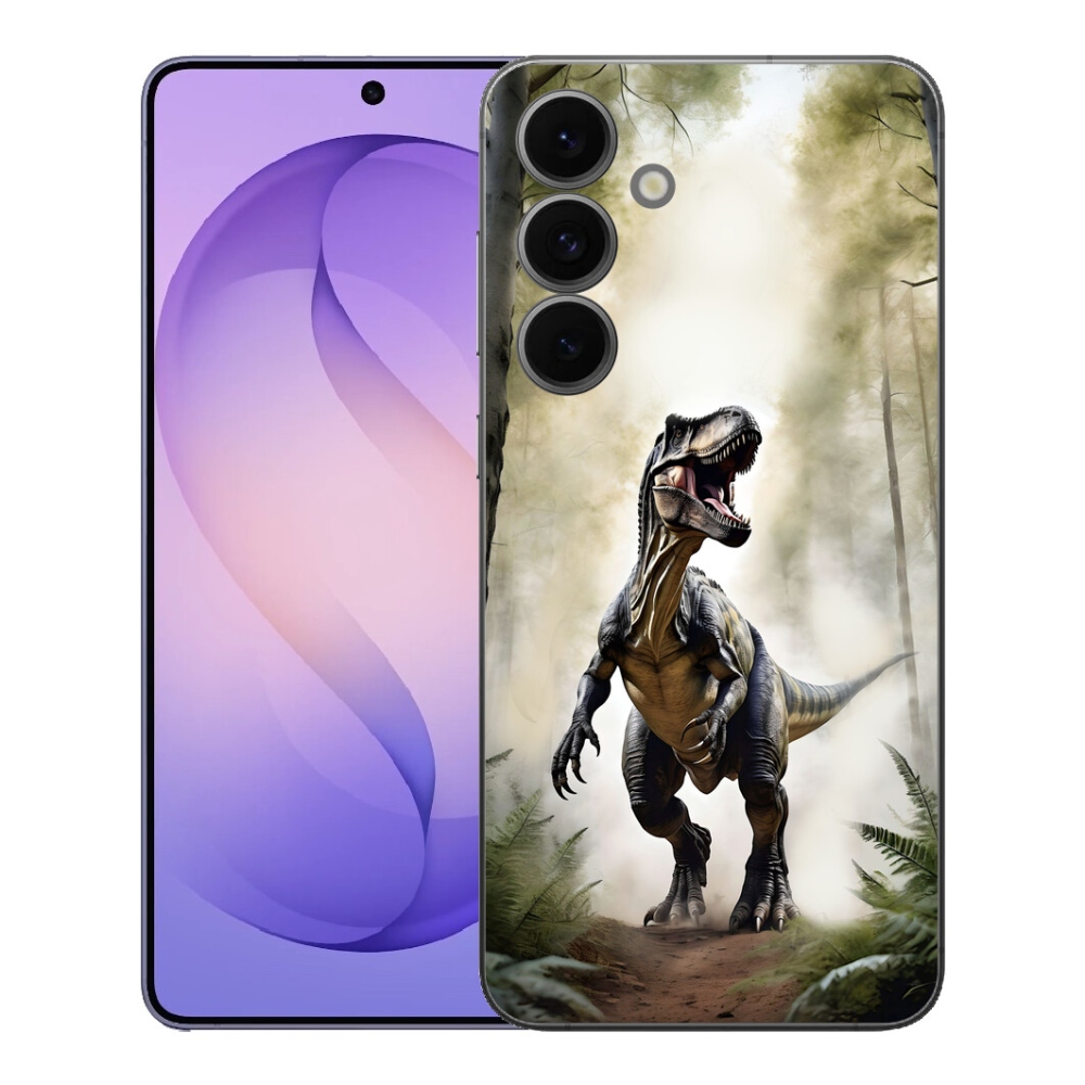 Gelový kryt mmCase na Samsung Galaxy S26 FE - naštvaný T-Rex