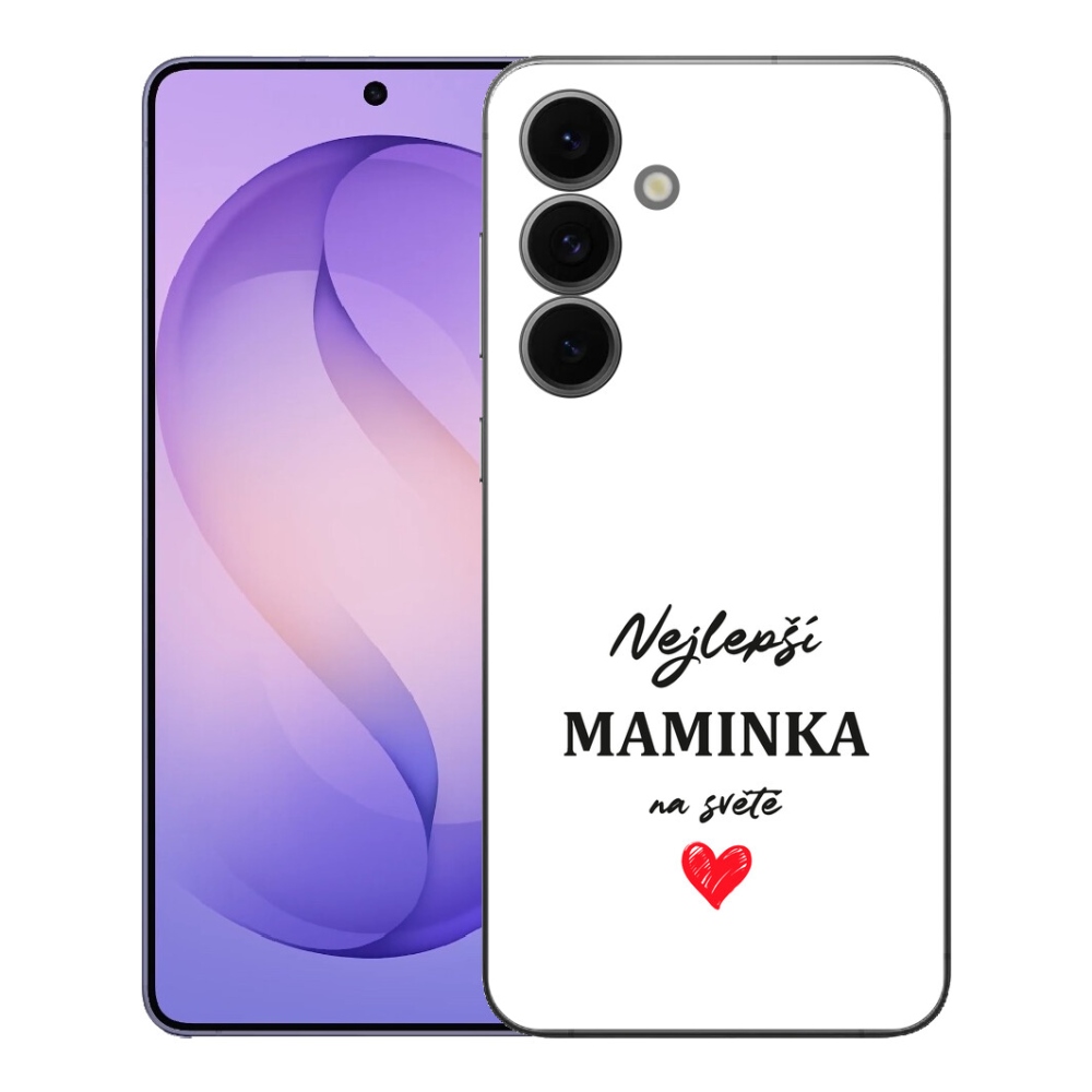 Gelový kryt mmCase na Samsung Galaxy S26 FE - nejlepší maminka 1 bílé pozadí