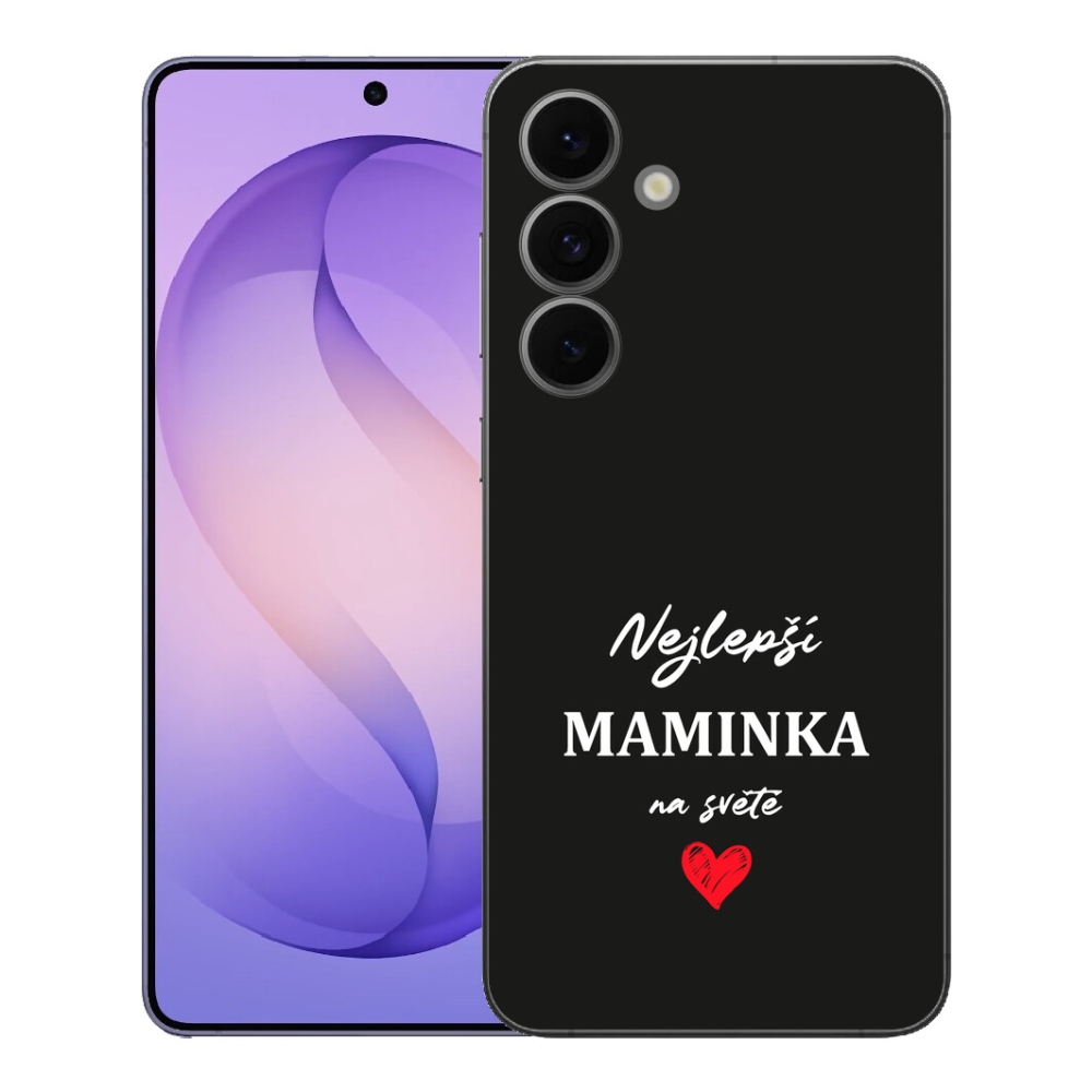 Gelový kryt mmCase na Samsung Galaxy S26 FE - nejlepší maminka 1 černé pozadí