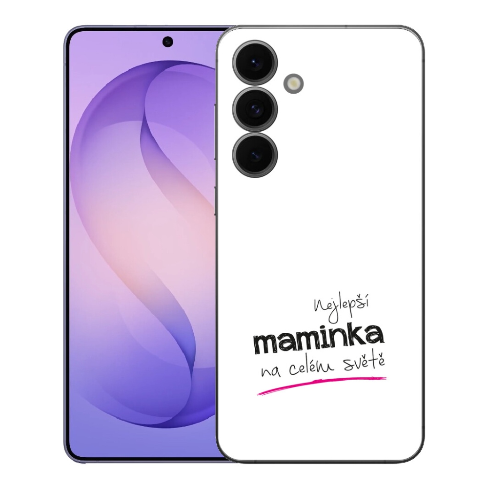 Gelový kryt mmCase na Samsung Galaxy S26 FE - nejlepší maminka 4 bílé pozadí