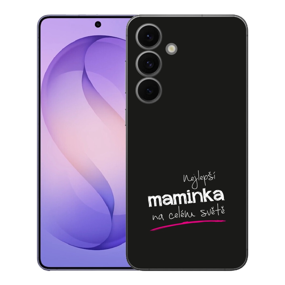 Gelový kryt mmCase na Samsung Galaxy S26 FE - nejlepší maminka 4 černé pozadí