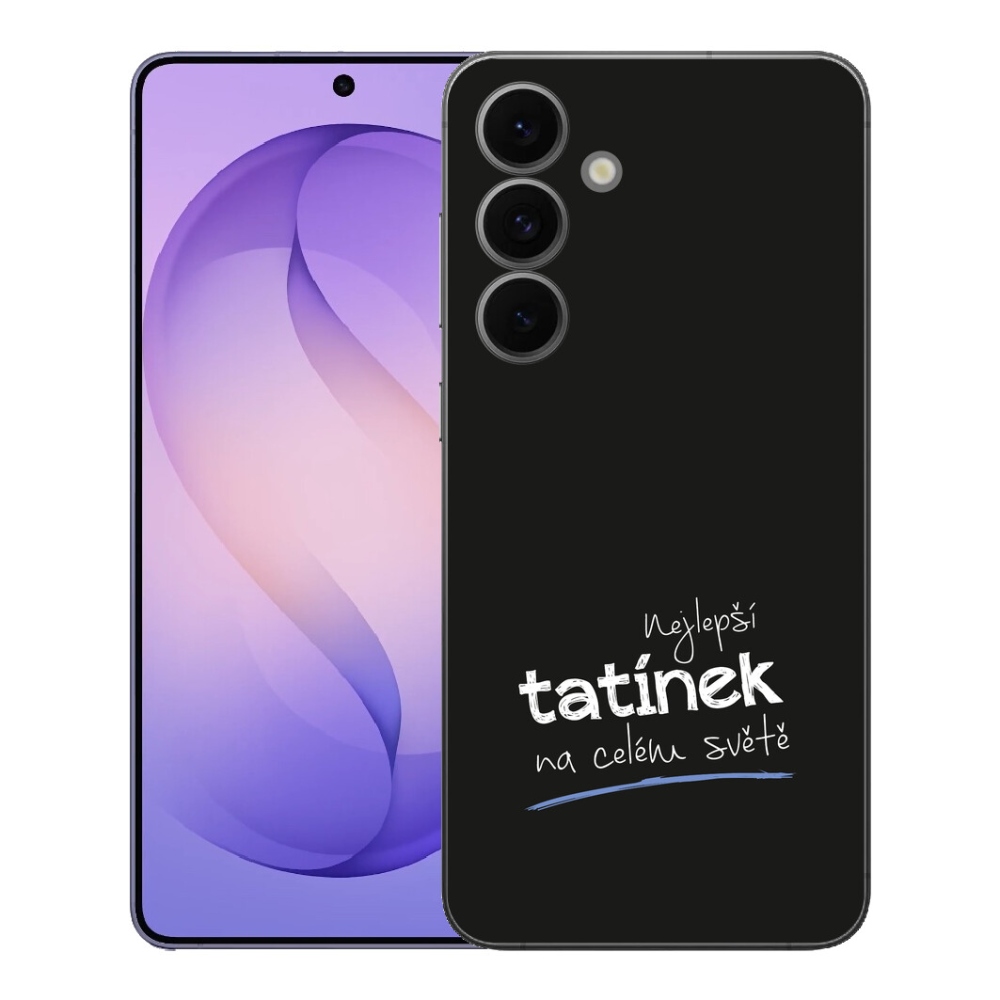 Gelový kryt mmCase na Samsung Galaxy S26 FE - nejlepší tatínek 4 černé pozadí