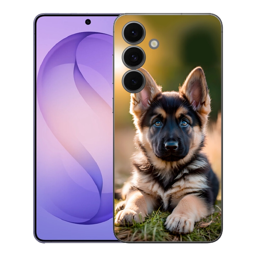 Gelový kryt mmCase na Samsung Galaxy S26 FE - německý ovčák v přírodě