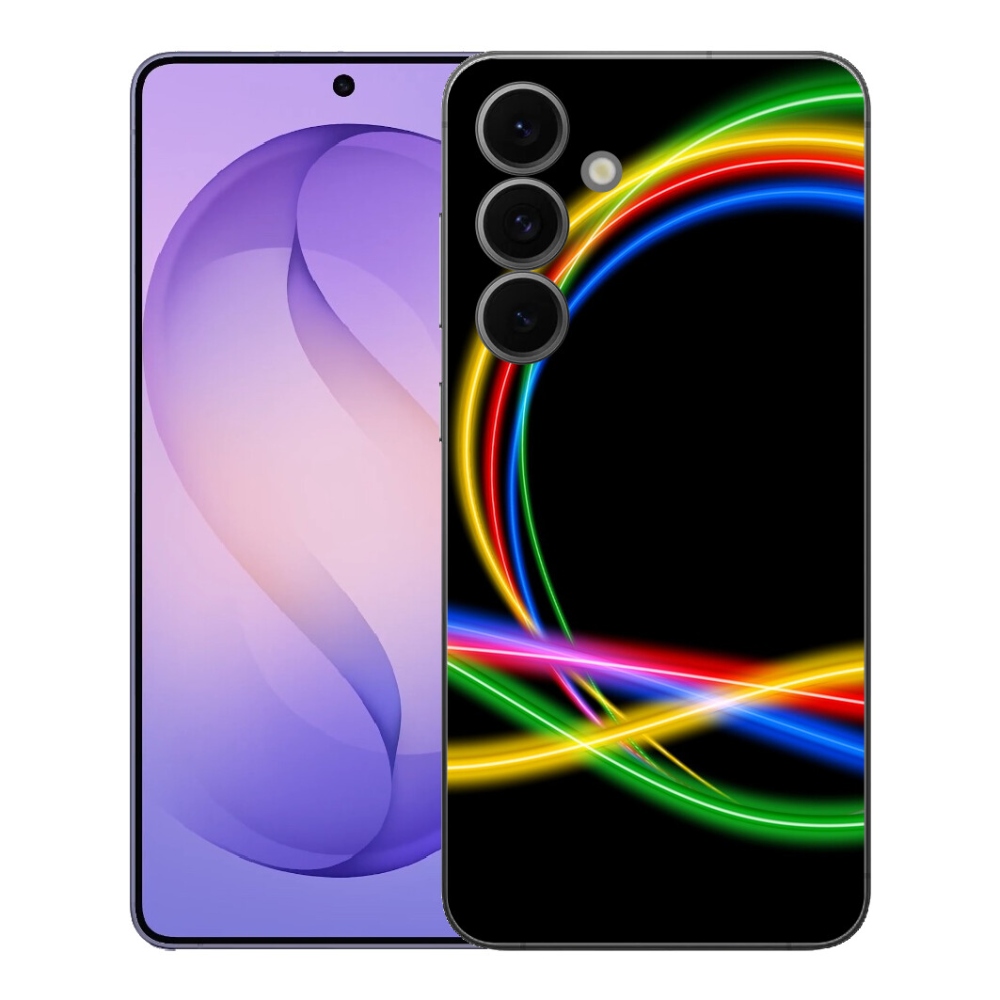 Gelový kryt mmCase na Samsung Galaxy S26 FE - neonové kruhy