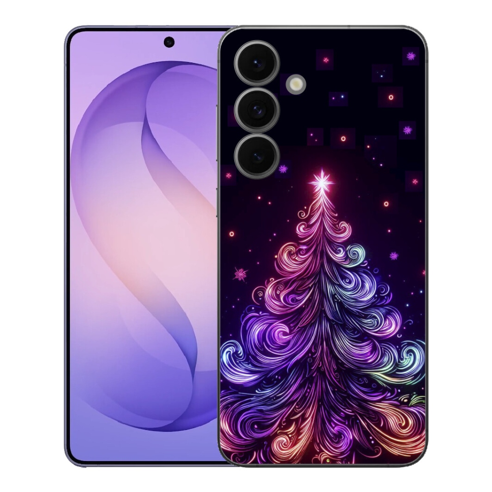 Gelový kryt mmCase na Samsung Galaxy S26 FE - neonový vánoční stromek 1