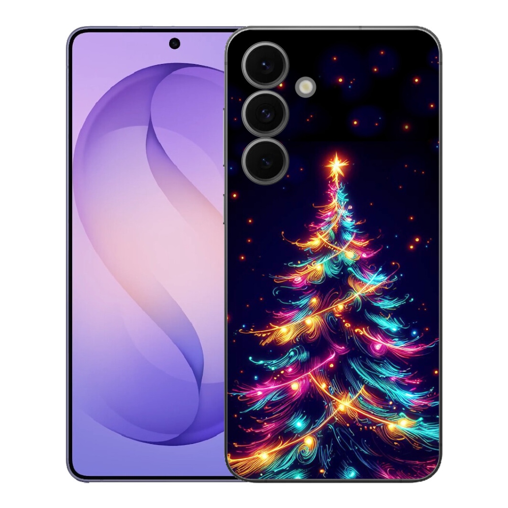 Gelový kryt mmCase na Samsung Galaxy S26 FE - neonový vánoční stromek